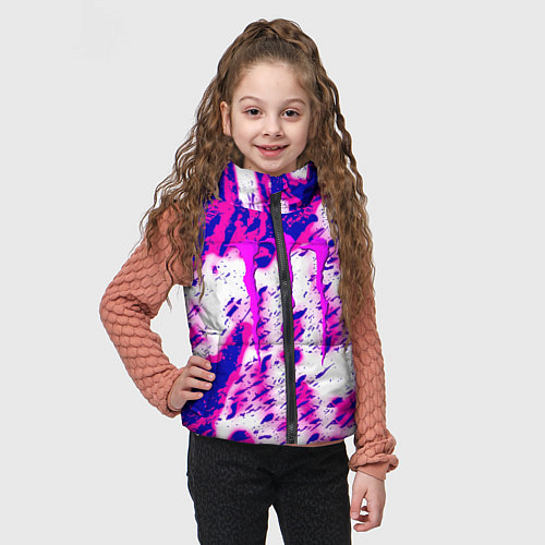 Детский жилет Monster energy краски гранж / 3D-Светло-серый – фото 3