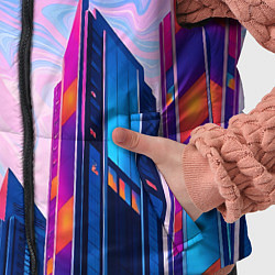 Детский жилет Абстракция с небоскребами, цвет: 3D-светло-серый — фото 2