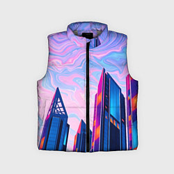 Детский жилет Абстракция с небоскребами