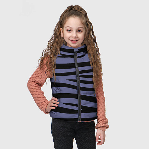 Детский жилет Морские полоски / 3D-Светло-серый – фото 3