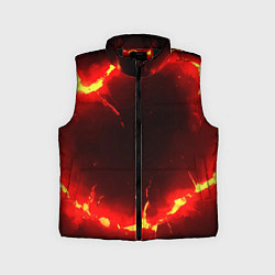 Детский жилет Красный круг из огня текстура