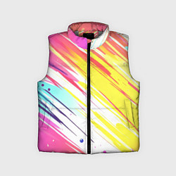 Детский жилет Брызги краски на белом фоне
