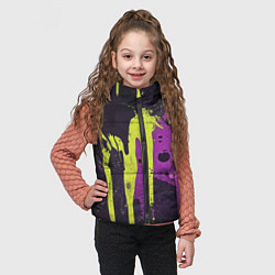 Детский жилет Желтая и фиолетовая краска на черном, цвет: 3D-черный — фото 2