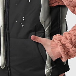 Детский жилет Белая слизь текстура, цвет: 3D-черный — фото 2