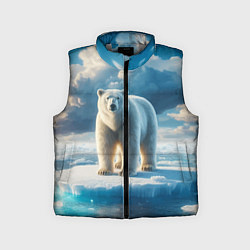 Детский жилет Полярный медведь на льдине, цвет: 3D-светло-серый