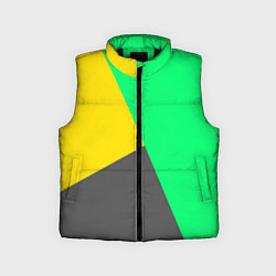 Детский жилет Жёлто-серо-зелёный трёхцветный