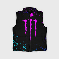 Детский жилет Monster energy краски неон, цвет: 3D-черный