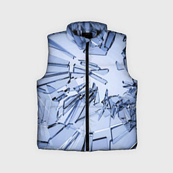 Детский жилет Текстура разбитого стекла, цвет: 3D-черный