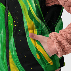 Детский жилет Зелено-желтая краска на черном, цвет: 3D-черный — фото 2