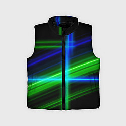 Детский жилет Color blue black green