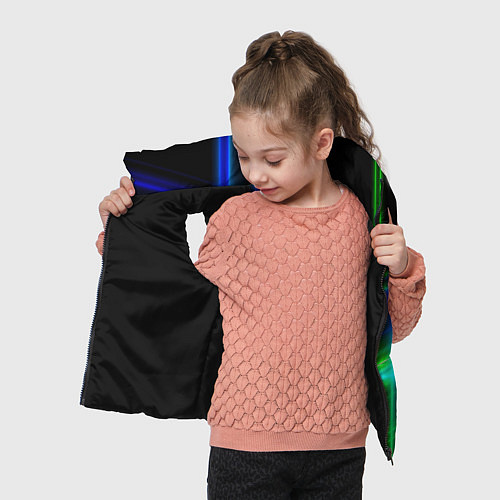 Детский жилет Color blue black green / 3D-Черный – фото 4