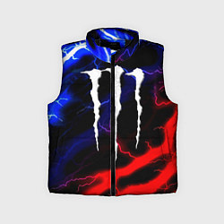 Детский жилет Monster energy молнии неон