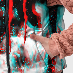 Детский жилет Monster energy огонь глитч, цвет: 3D-черный — фото 2