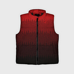 Детский жилет Градиент красный текстурные полосы, цвет: 3D-черный