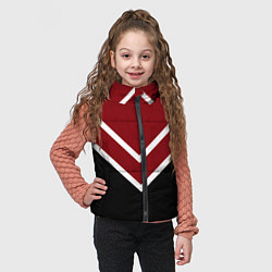 Детский жилет Красный с чёрным и белые полосы, цвет: 3D-черный — фото 2