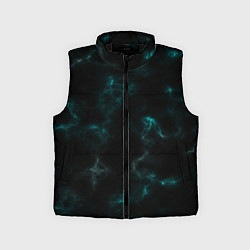 Детский жилет Color black turquoise