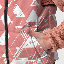 Детский жилет Розовый с белыми вставками абстрактный, цвет: 3D-светло-серый — фото 2