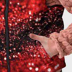 Детский жилет Красно-черная блестящая текстура, цвет: 3D-черный — фото 2