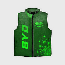 Детский жилет BYD - green gradient вертикально, цвет: 3D-черный