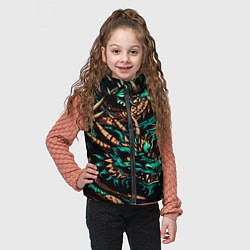 Детский жилет Японские драконы ирезуми, цвет: 3D-черный — фото 2