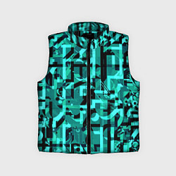 Детский жилет Неоновый голубой объёмный эффект, цвет: 3D-черный