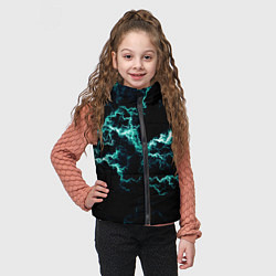 Детский жилет Lightning light blue glow, цвет: 3D-черный — фото 2