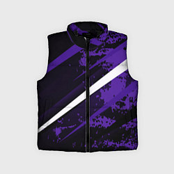 Детский жилет Color black purple line