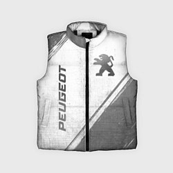Детский жилет Peugeot - white gradient вертикально, цвет: 3D-черный