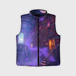 Детский жилет Таинственная библиотека, цвет: 3D-черный