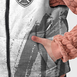 Детский жилет West Ham - white gradient вертикально, цвет: 3D-черный — фото 2
