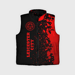 Детский жилет Leicester City - red gradient по-вертикали, цвет: 3D-черный