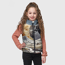 Детский жилет Река и планеты, цвет: 3D-черный — фото 2