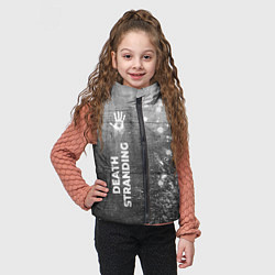 Детский жилет Death Stranding - grey gradient по-вертикали, цвет: 3D-черный — фото 2