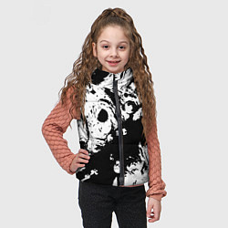 Детский жилет Чёрный с белой абстракцией, цвет: 3D-черный — фото 2