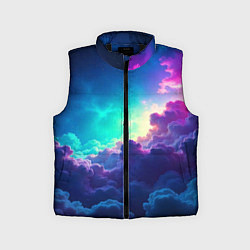 Детский жилет Неоновые космические облака