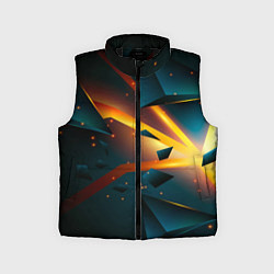 Детский жилет Космический неоновый разлом, цвет: 3D-черный