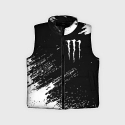 Детский жилет Monster energy белые краски, цвет: 3D-черный