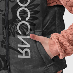 Детский жилет Россия тёмно-серый с гербом, цвет: 3D-черный — фото 2