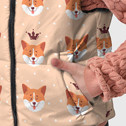 Детский жилет Паттерн с милыми мордочками собак породы корги, цвет: 3D-черный — фото 2