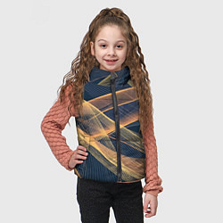 Детский жилет Световые волны, цвет: 3D-черный — фото 2