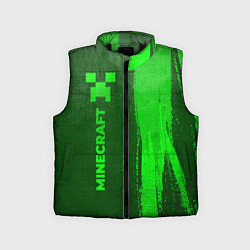 Детский жилет Minecraft - green gradient по-вертикали