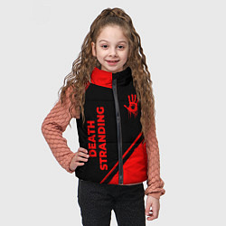 Детский жилет Death Stranding - red gradient вертикально, цвет: 3D-черный — фото 2