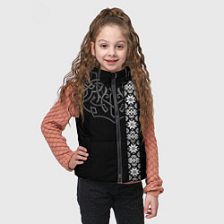 Детский жилет Славянские символы традиции народа, цвет: 3D-черный — фото 2