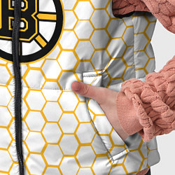 Детский жилет Бостон Брюинз - белые соты, цвет: 3D-черный — фото 2