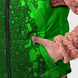 Детский жилет GTA6 - green gradient по-вертикали, цвет: 3D-черный — фото 2