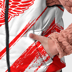 Детский жилет Детройт Ред Уингз - брызги красок, цвет: 3D-черный — фото 2