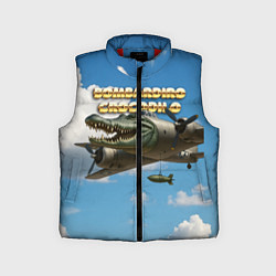 Детский жилет Bombardino Crocodillo мем, цвет: 3D-красный
