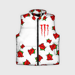 Детский жилет Monster energy steel rose, цвет: 3D-черный