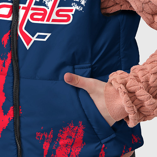 Детский жилет Вашингтон Кэпиталз - брызги красок / 3D-Красный – фото 5