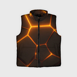 Детский жилет Оранжевое свечение текстура